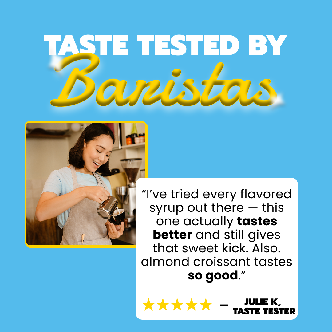 Barista review of Nooly almond coffee syrup